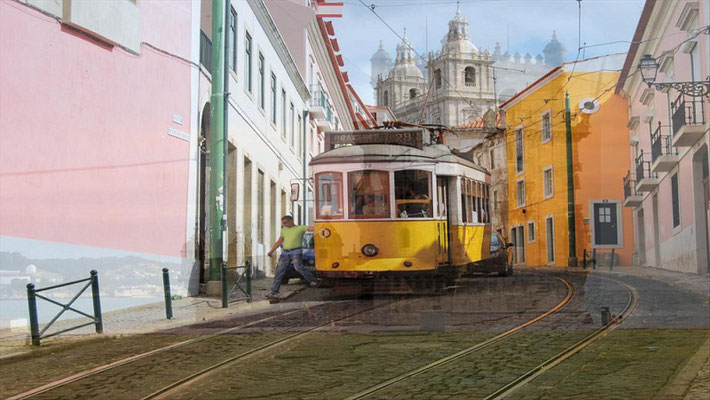 Mit der Bahn durch Lissabon düsen...