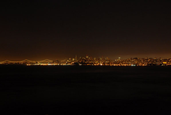 skyline by night, san francisco; ca