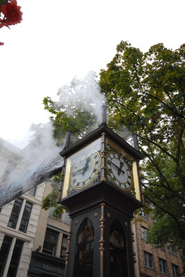 steam clock, gas town, vancouver; bc