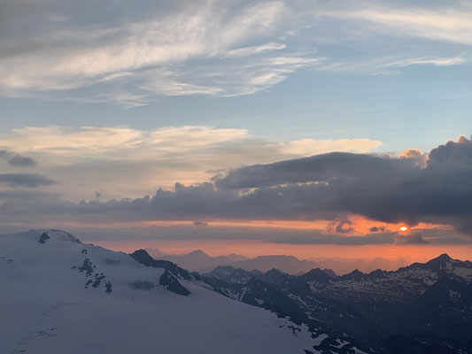 Sonnenuntergang auf der Dahmannspitze, Ötztaler Alpen