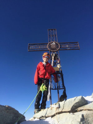 Leo Moser mit 13 Jahren am Gipfel des Matterhorns