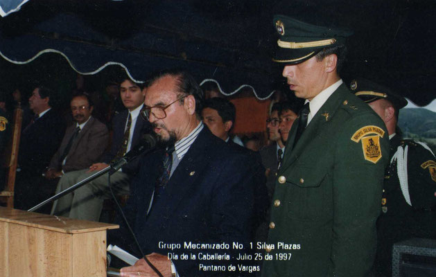 Día de la Caballeria - Pantano de Vargas - de izq a der. E.R.M, Teniente Javier Reyes Ortegòn