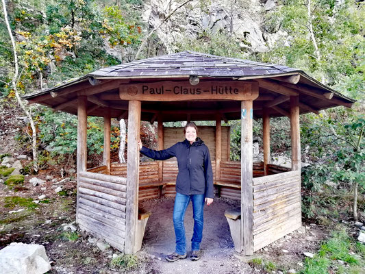 au milieu de l'itinéraire, la hutte Paul Claus