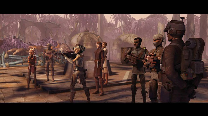 Anakins Anerkennung an Steelas Fähigkeiten mit dem Scharfschützengewehr ist ein direktes Zitat von etwas, das er später sagt: Als Darth Vader in "Das Imperium schlägt zurück": "Beeindruckend, höchst beeindruckend."