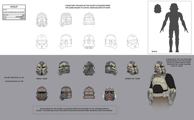 Wolffe Helm Illustration von Kilian Plunkett