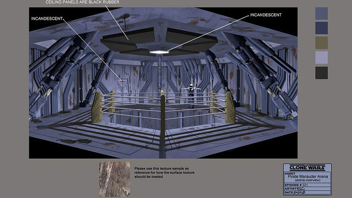 Gladiatoren-Arena-Design an Bord des Ppiratenschiffes Marauder 
