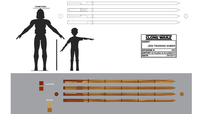 Lichtschwert Training / Design Illustration von Killian Plunkett und Dave Filoni.