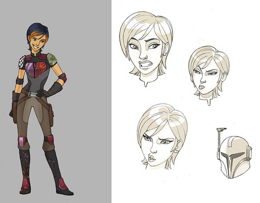 Sabine Wren Charakter Illustration