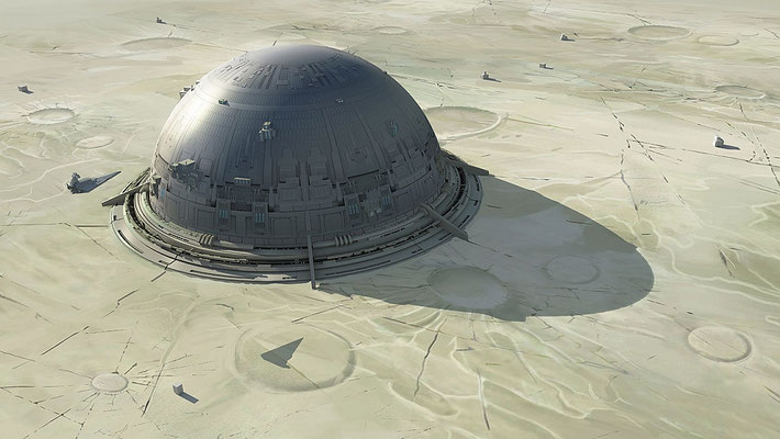 Das Design von Sundari, der mandalorianischen Hauptstadt, basiert auf einen Vorschlag von George Lucas.