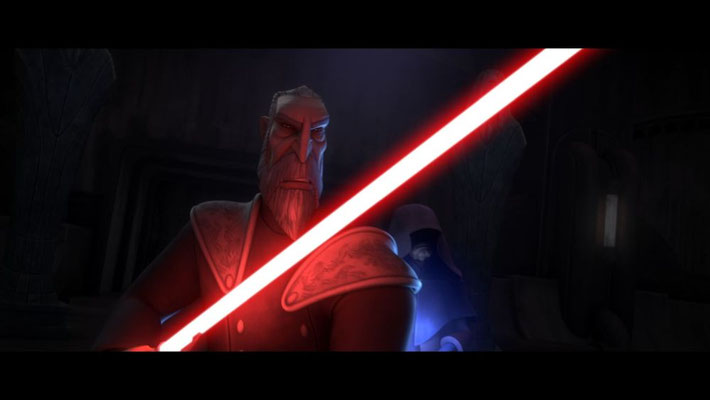 Dooku mit einer neuen Uniform ausgestattet. Dieser Wechsel entstand jedoch aus der Not heraus, um das veranschlagte Budget dieser Folge im Rahmen zu halten.