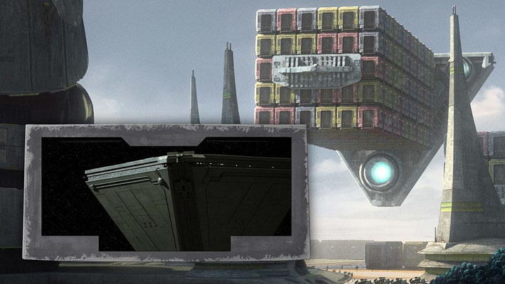 Der Klasse 4-Frachter war zuerst in der zweiten Star Wars Rebels Staffel in der Episode "Der vergessene Droide" zu sehen