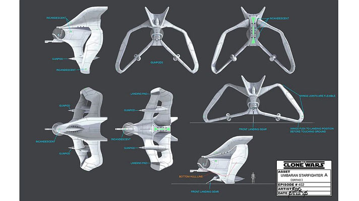 Finales Design des umbaranischen Starfighters