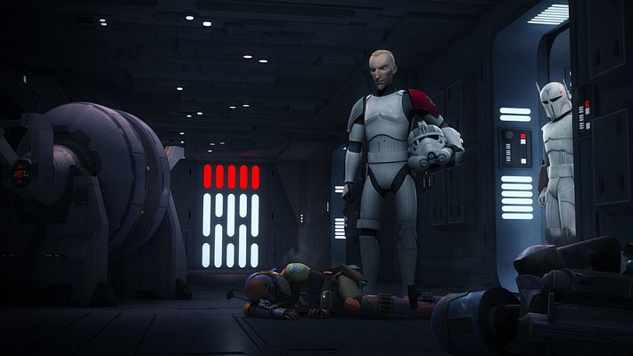 Eine Tradition bei Star Wars Rebels ist, dass Schauspieler aus der Serie "Rome" einem mandalorianischen Anführer ihre Stimme geben. Dieses Mal sind es Tobias Menzies (Tyber Saxon), Kevin McKidd (Fenn Rau) und Ray Stevenson (Gar Saxon)