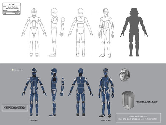 Trayvis` Droiden Illustration von Amy Beth Christenson