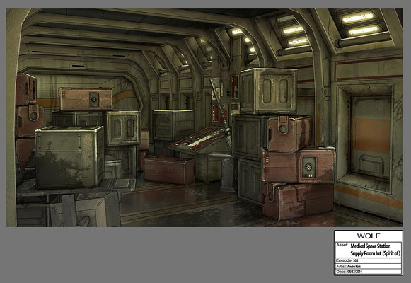 Medical Center Vorratsraum Illustration von Andre Kirk