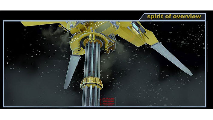 Quarzite Raumstation Design / Illustration von Tara Rueping