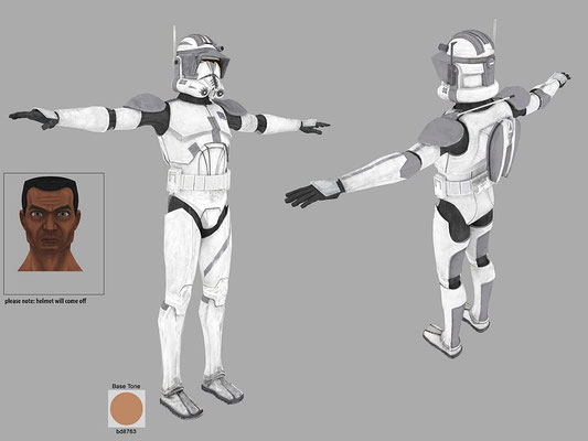 Commander Cody Konzeptzeichnung