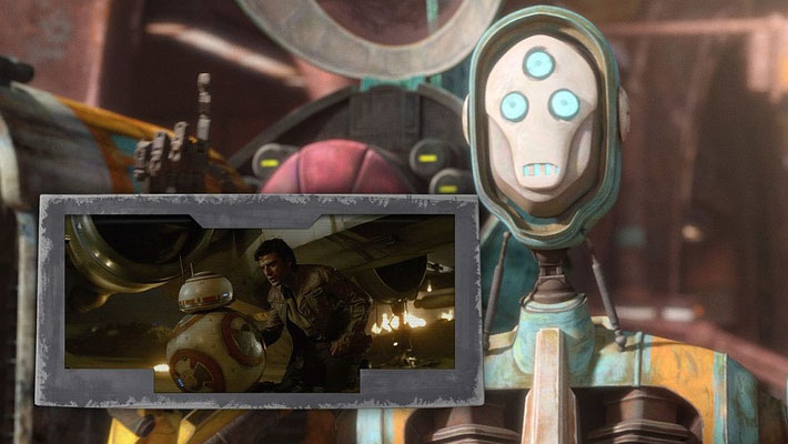 TAY-O wird von dem Comedian Ben Schwartz gesprochen, der bereits BB-8 in "Das Erwachen der Macht" seine Stimme lieh.