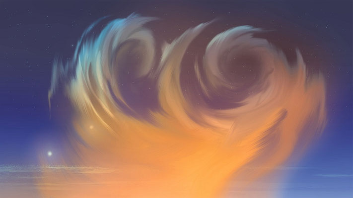 TIE Jäger Explosion / Digitale Konzeptzeichnung