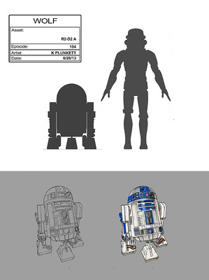  R2-D2 Charakter Illustration von Kilian Plunkett