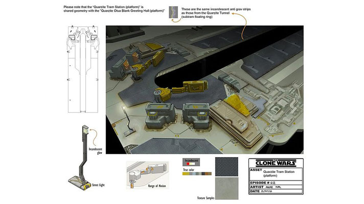 Quarzite Subtram Station Design / Illustration von Andre Kirk