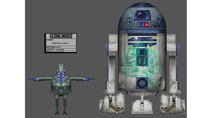 Design für R2-D2 nach seinem "Treffen" mit Hay-Zu 