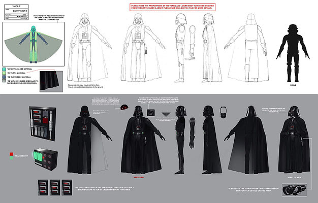 Darth Vader Charakterillustration von Kilian Plunkett