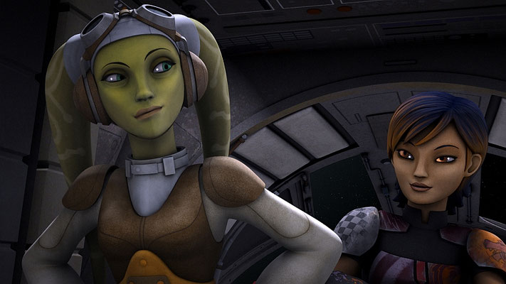 Im ersten Entwurf hatte Hera 81 Dialoglinien, Sabine 53, Ezra 28, Zeb 25, Chopper 16 und Kanan 11. Der mysteriöse Fulcrum hatte nur 2.