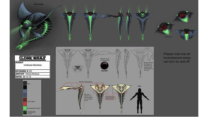 Design der umbaranischen Todesfee-Kreatur