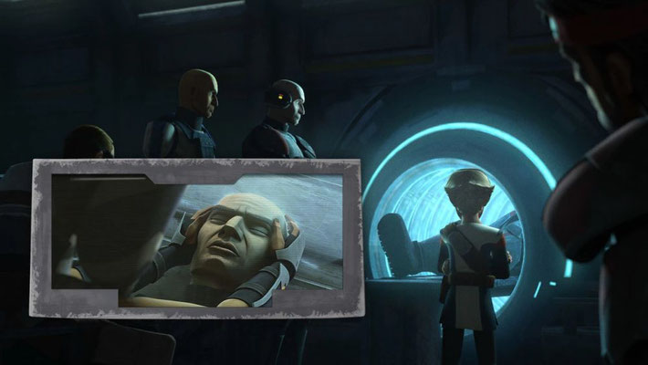 Rex wurde der Chip in der letzten Staffel von "The Clone Wars" entfernt.