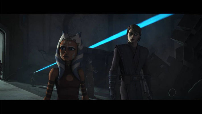 "Ich fürchte, einer kann anders werden", sagt Anakin, bezogen auf politischen Idealisten, die die Jedi verraten haben, einschließlich Count Dooku und General Krell aus Staffel Vier.