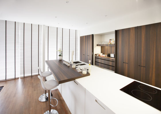 houten witte  lamellen met  diaz 