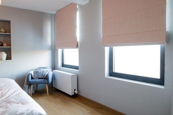 vouwgordijn in slaapkamer diaz 