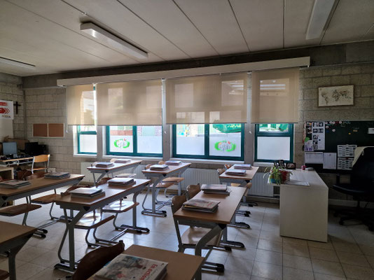 rolgordijnen in screenstof school 