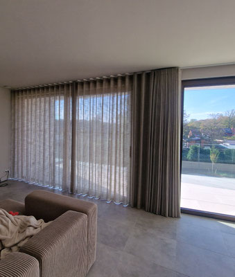 wave gordijn transparante stof exclusieve villa 