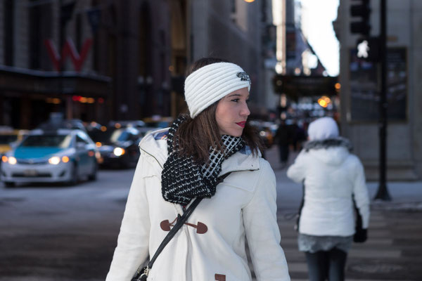 Fashionshooting mit Ellen in Chicago, S Franklin St.