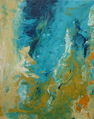 (*) Blubb II, 30x24 cm, Acryl auf Leinwand