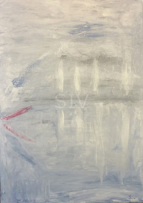 Eissegeln, 70x50 cm, Acryl auf Leinwand