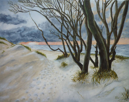 Ostsee-Winter, Acryl auf Leinwand, 40x50 cm