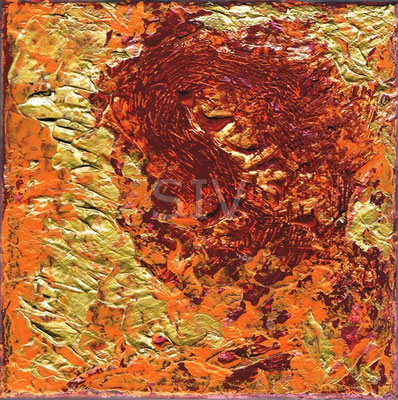 Beugung, 20x20 cm, Acryl auf Leinwand