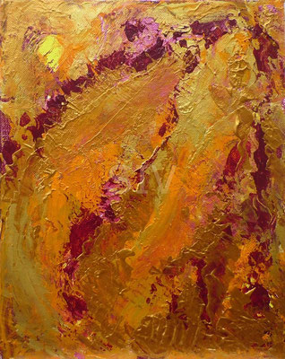 Bloodstream, 30x24 cm, Acryl auf Malplatte
