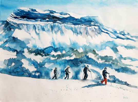 Randonnée hivernale 1 /42 x 56 mit Passepartout 50 x 60 CHF 300