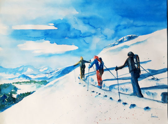 Tour à ski 2 /42 x 56 mit Passepartout 50 x 60 CHF 300