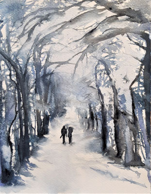 Promenade en forêt 1 /24 x 32 mit Passepartout 30 x 40 CHF 200