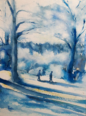 Promenade en forêt 2 /24 x 32 mit Passepartout 30 x 40 CHF 200