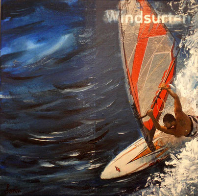 Windsurf 20 x 20 Leinwand/canevas - Acryl/Collage CHF 200