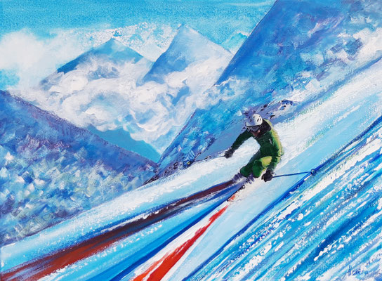 Tout chousse 30 x 40 Leinwand/canevas - Acryl/Collage CHF 250