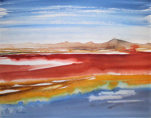 Désert rouge, 42 x 56 mit Passepartout 50 x 60 CHF 350