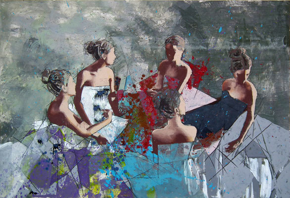 121x82 cm. Oleo, acrílico y tinta china sobre tabla. 