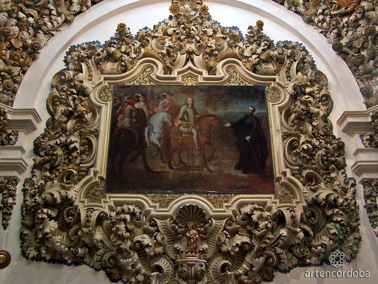 5a.- Aparición de los Cinco Caballeros al Padre Roelas. Basílica de San Pedro de Córdoba.